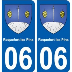 06 Roquefort-les-Pins ville sticker autocollant plaque