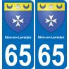 65 Sère-en-Lavedan placa etiqueta de registro de la ciudad