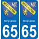 65 Pau autocollant sticker plaque immatriculation auto ville