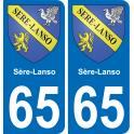 65 Sère-Lanso adesivo piastra di registrazione city
