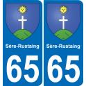 65 Pau autocollant sticker plaque immatriculation auto ville