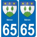 65 Pau autocollant sticker plaque immatriculation auto ville