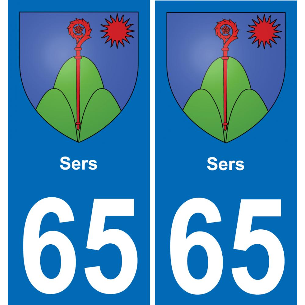 65 Sers placa etiqueta de registro de la ciudad