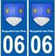 06 Roquefort-les-Pins ville sticker autocollant plaque