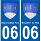 06 Roquefort-les-Pins ville sticker autocollant plaque