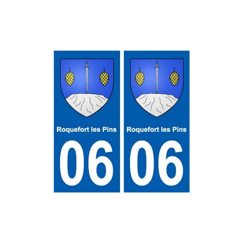 06 Roquefort-les-Pins ville sticker autocollant plaque