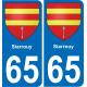 65 Pau autocollant sticker plaque immatriculation auto ville