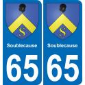 65 Pau autocollant sticker plaque immatriculation auto ville