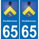 65 Soublecause sticker plate registration city