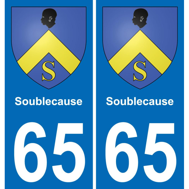 65 Soublecause sticker plate registration city