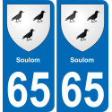 65 Soulom-aufkleber plakette ez stadt