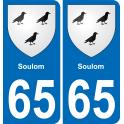 65 Soulom sticker plate registration city