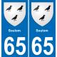 65 Pau autocollant sticker plaque immatriculation auto ville