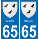 65 Soulom-aufkleber plakette ez stadt