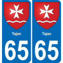 65 Tajan adesivo piastra di registrazione city