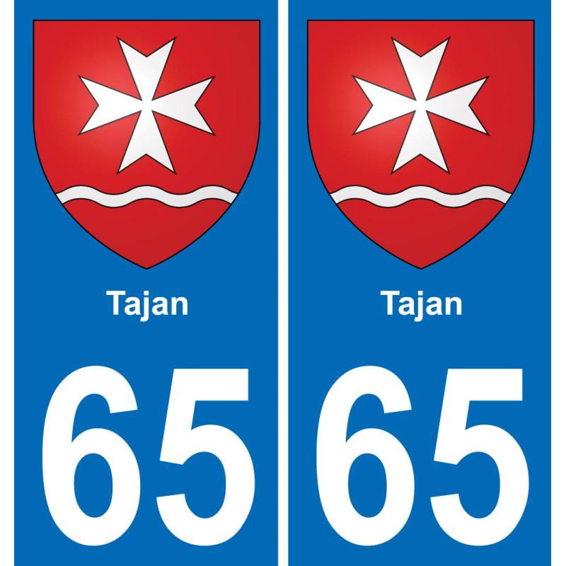 65 Pau autocollant sticker plaque immatriculation auto ville