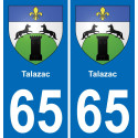 65 Pau autocollant sticker plaque immatriculation auto ville