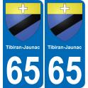 65 Tibiran-Jaunac adesivo piastra di registrazione city