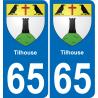 65 Tilhouse autocollant sticker plaque immatriculation auto ville