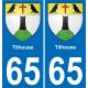 65 Tilhouse autocollant sticker plaque immatriculation auto ville