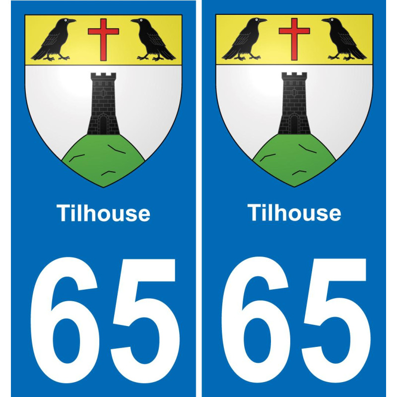 65 Tilhouse placa etiqueta de registro de la ciudad