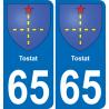 65 Pau autocollant sticker plaque immatriculation auto ville