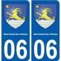 06 Saint-André-de-la-Roche ville sticker autocollant plaque