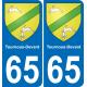 65 Tournous-Devant adesivo piastra di registrazione city