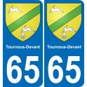 65 Tournous-Devant sticker plate registration city