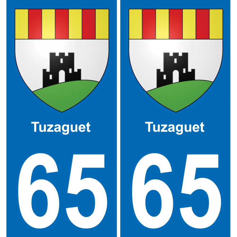 65 Tuzaguet placa etiqueta de registro de la ciudad