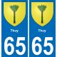 65 Pau autocollant sticker plaque immatriculation auto ville