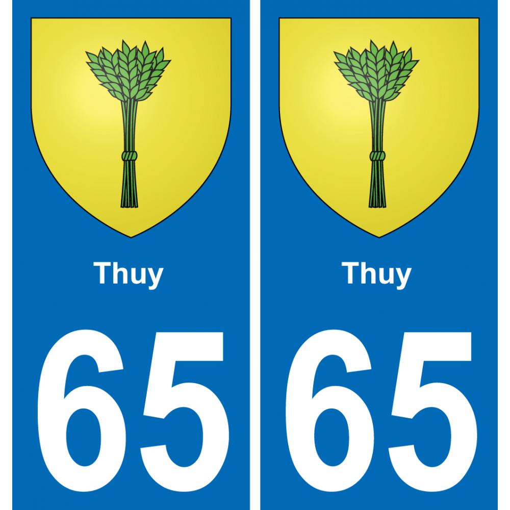 65 Pau autocollant sticker plaque immatriculation auto ville