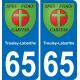 65 Trouley-Labarthe adesivo piastra di registrazione city