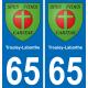 65 Trouley-Labarthe adesivo piastra di registrazione city