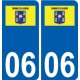 06 Tourrette-Levens logo ville sticker autocollant plaque