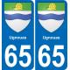 65 Pau autocollant sticker plaque immatriculation auto ville