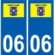 06 Tourrette-Levens logo ville sticker autocollant plaque
