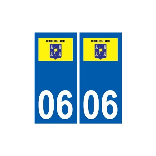 06 Tourrette-Levens logo ville sticker autocollant plaque