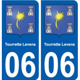 06 Tourrette-Levens ville sticker autocollant plaque