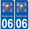 06 Tourrette-Levens ville sticker autocollant plaque