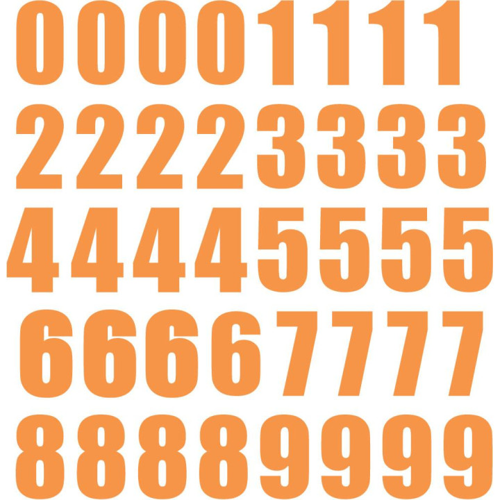 Set 40x Autocollant Sticker Porte Voiture Moto Numero Nombre Chiffre logo 233