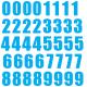 Set 40x Autocollant Sticker Porte Voiture Moto Numero Nombre Chiffre logo 233