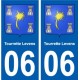 06 Tourrette-Levens ville sticker autocollant plaque