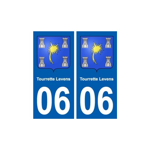 06 Tourrette-Levens ville sticker autocollant plaque