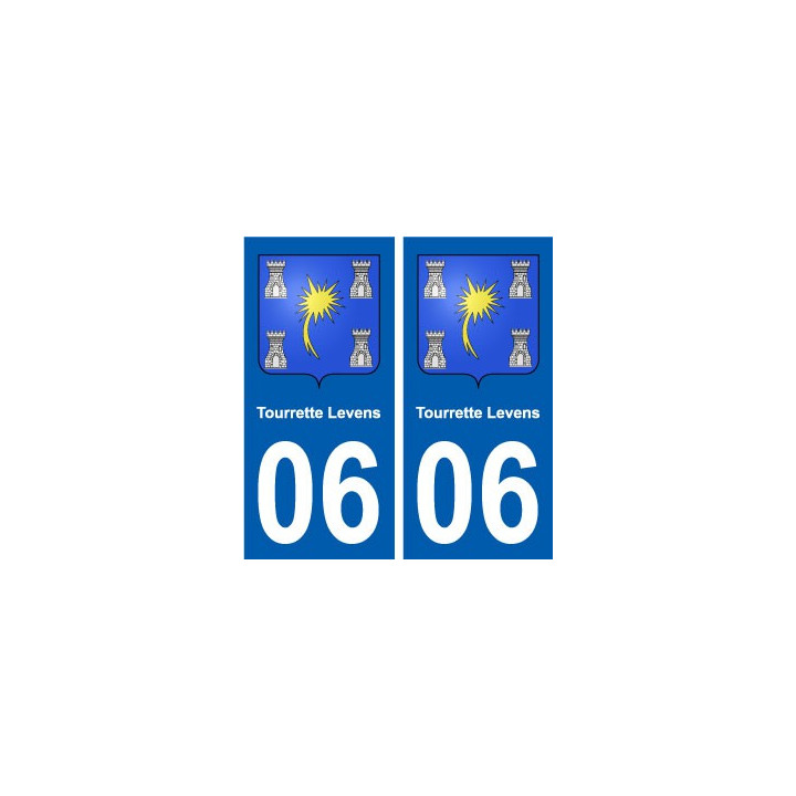 06 Tourrette-Levens ville sticker autocollant plaque