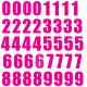 Set 40x Autocollant Sticker Porte Voiture Moto Numero Nombre Chiffre logo 233