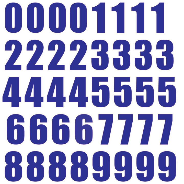Set 40x Autocollant Sticker Porte Voiture Moto Numero Nombre Chiffre logo 233