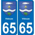 65 Vidouze sticker plate registration city