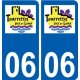 06 Tourrettes-sur-Loup logo ville sticker autocollant plaque