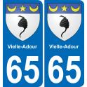 65 Pau autocollant sticker plaque immatriculation auto ville